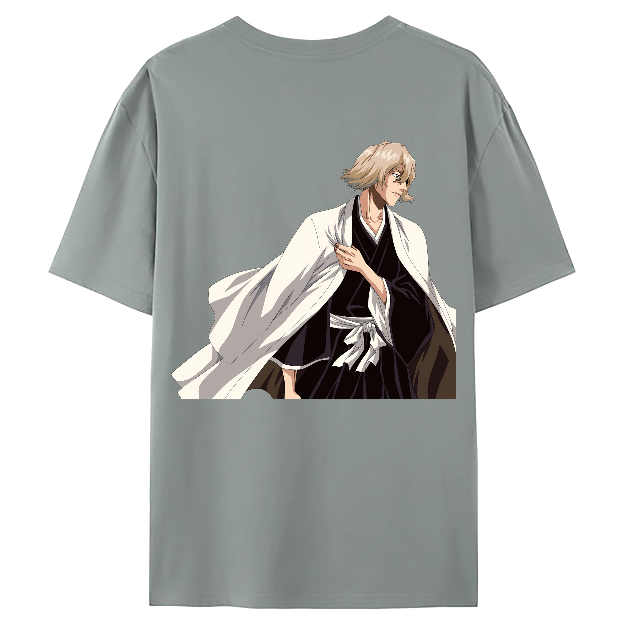 （画像用） "ブリーチ 浦原 喜助（うらはら きすけ） BLEACH Urahara Kisuke " 綿100％ メンズ半袖Tシャツ（バックプリント） 通気性